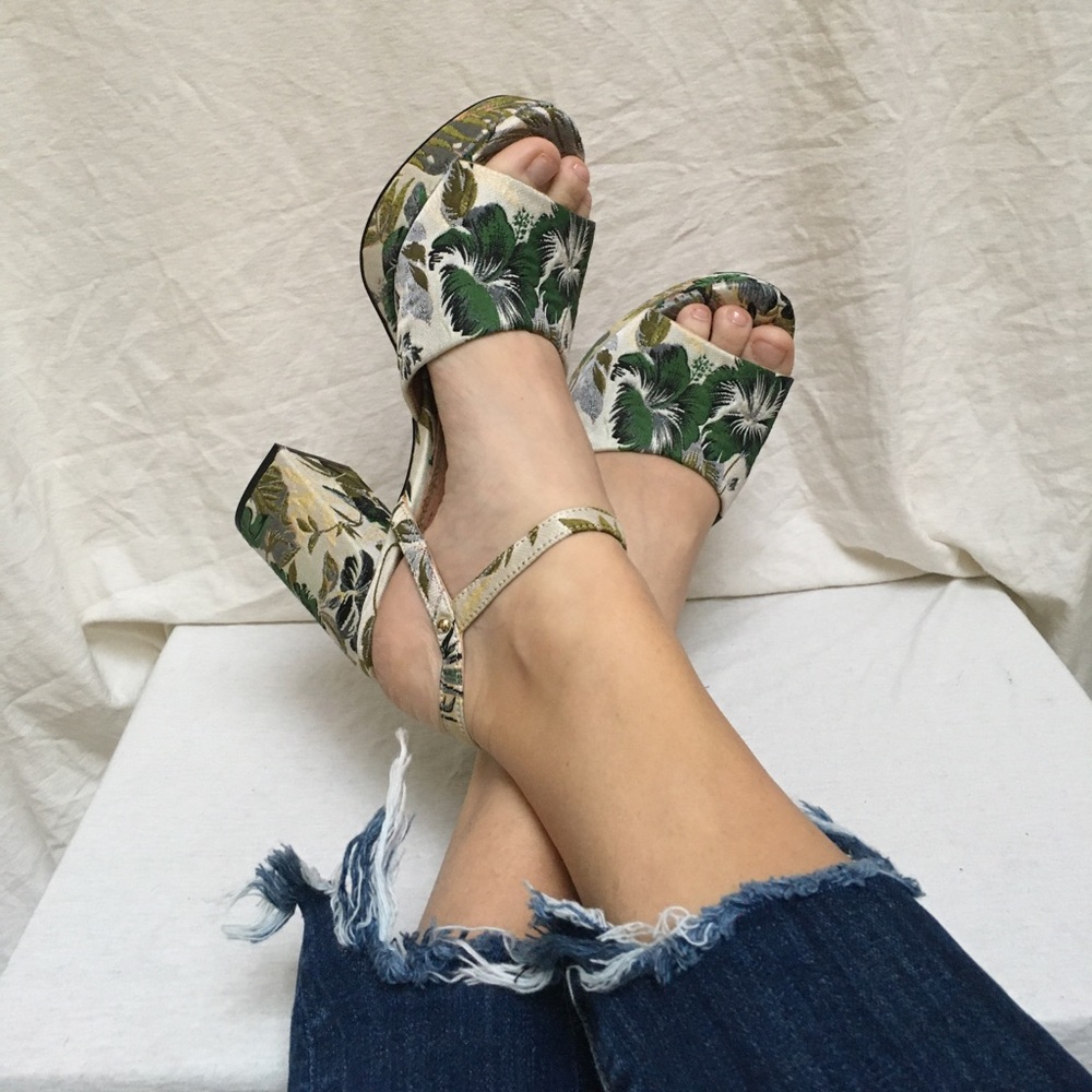 Topshop floral platforms